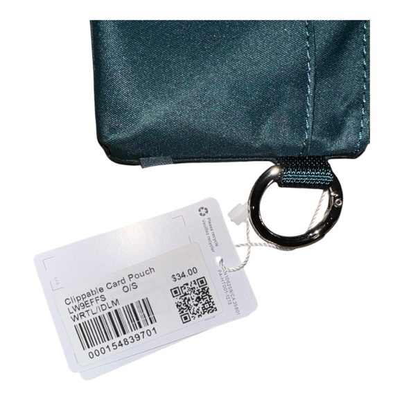 Lululemon Clippable Card Pouch, Warp Teal / Ideal Mint - Picture 10 of 10